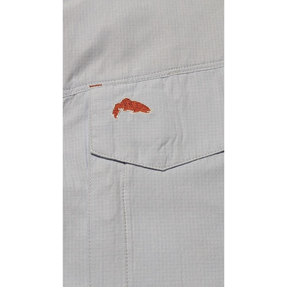 Simms Fishing Products Shirt XL Light Blue Long Sleeve Vented Button Up Outdoor - Picture 6 of 12